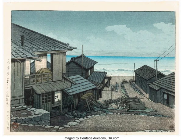 Cloudy Day at Mizuki in Ibaraki Prefecture (Mizuki no kumoribi [Ibaraki-ken], 1946 [Showa 21])